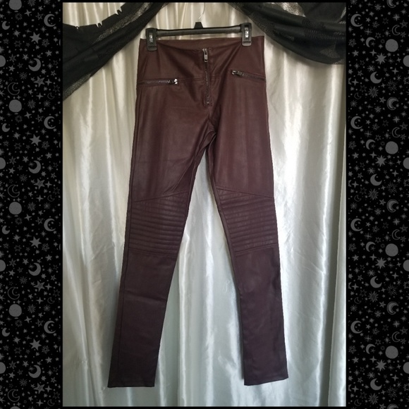 Divided Pants - Moto Style PVC/ Faux Leather Pants Divided Pants - Moto Style PVC/ Faux Leather Pants